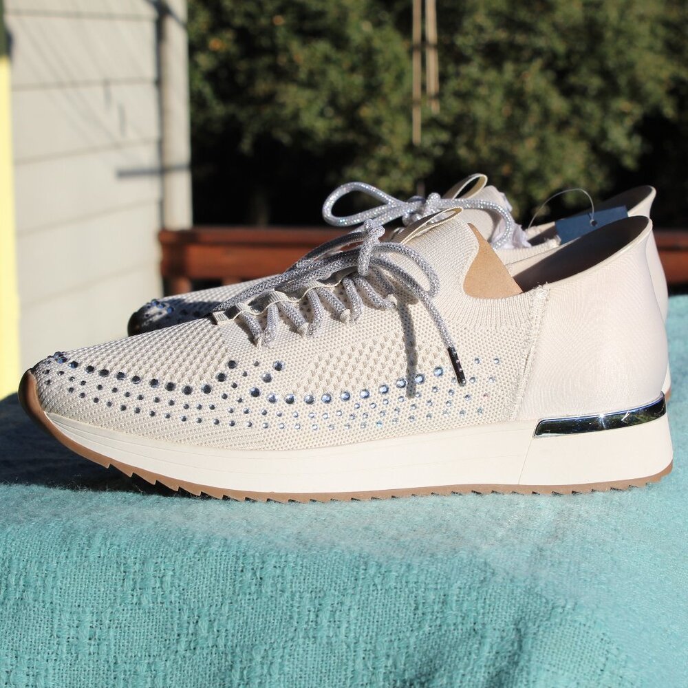 NEW REACTION KENNETH COLE Corley Rhinestone Lace-Up Sneaker & Silver Laces